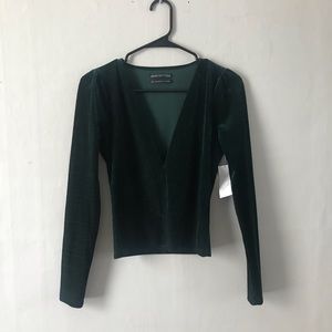 Urban Outfitters Velvet Crop Top